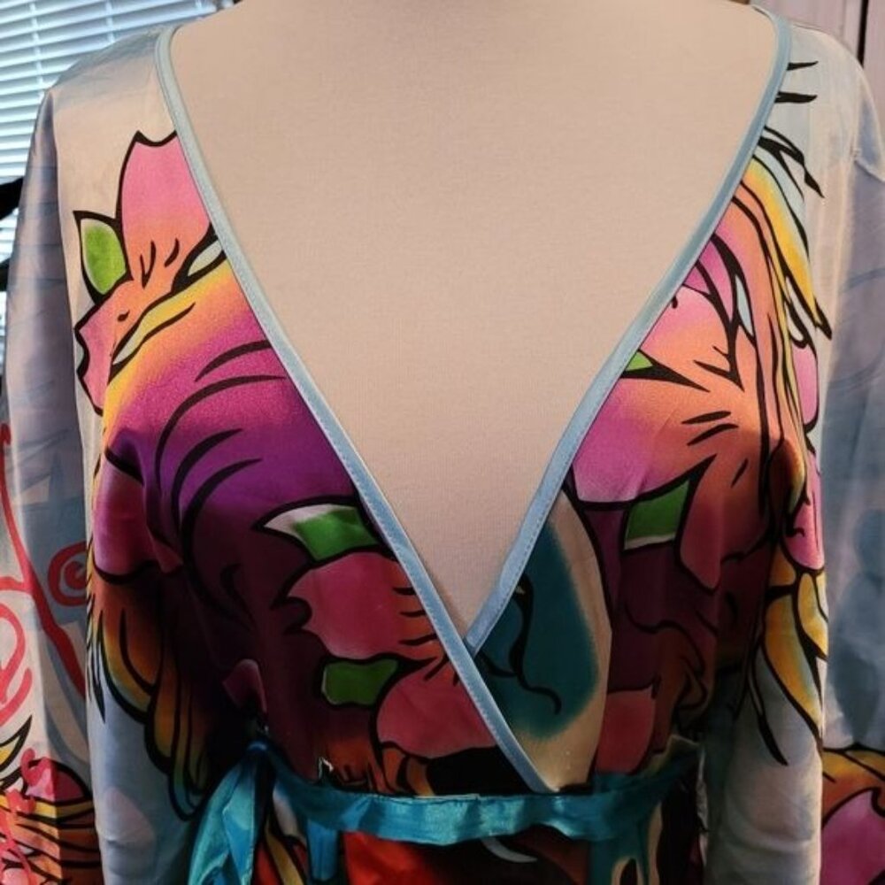 Women's Ed Hardy kimono style dress sexy rocker small rocker small - Picture 5 of 13